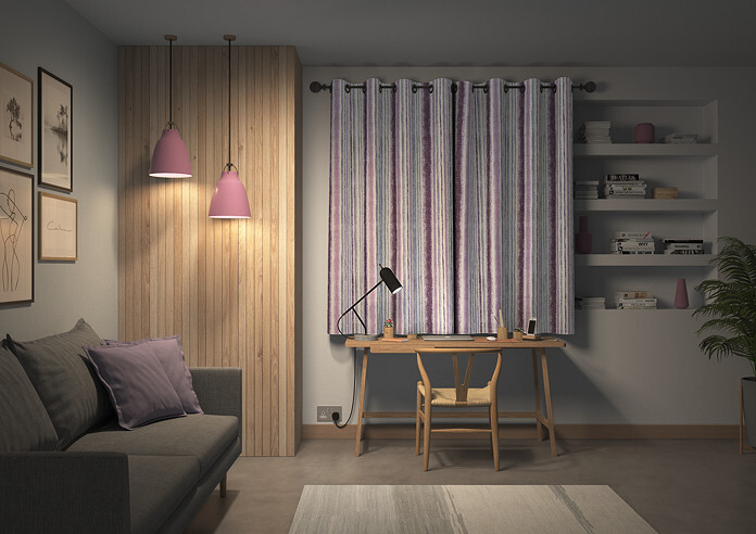 Guarda Stripe, Grape - Made to Measure Curtains - Image 7